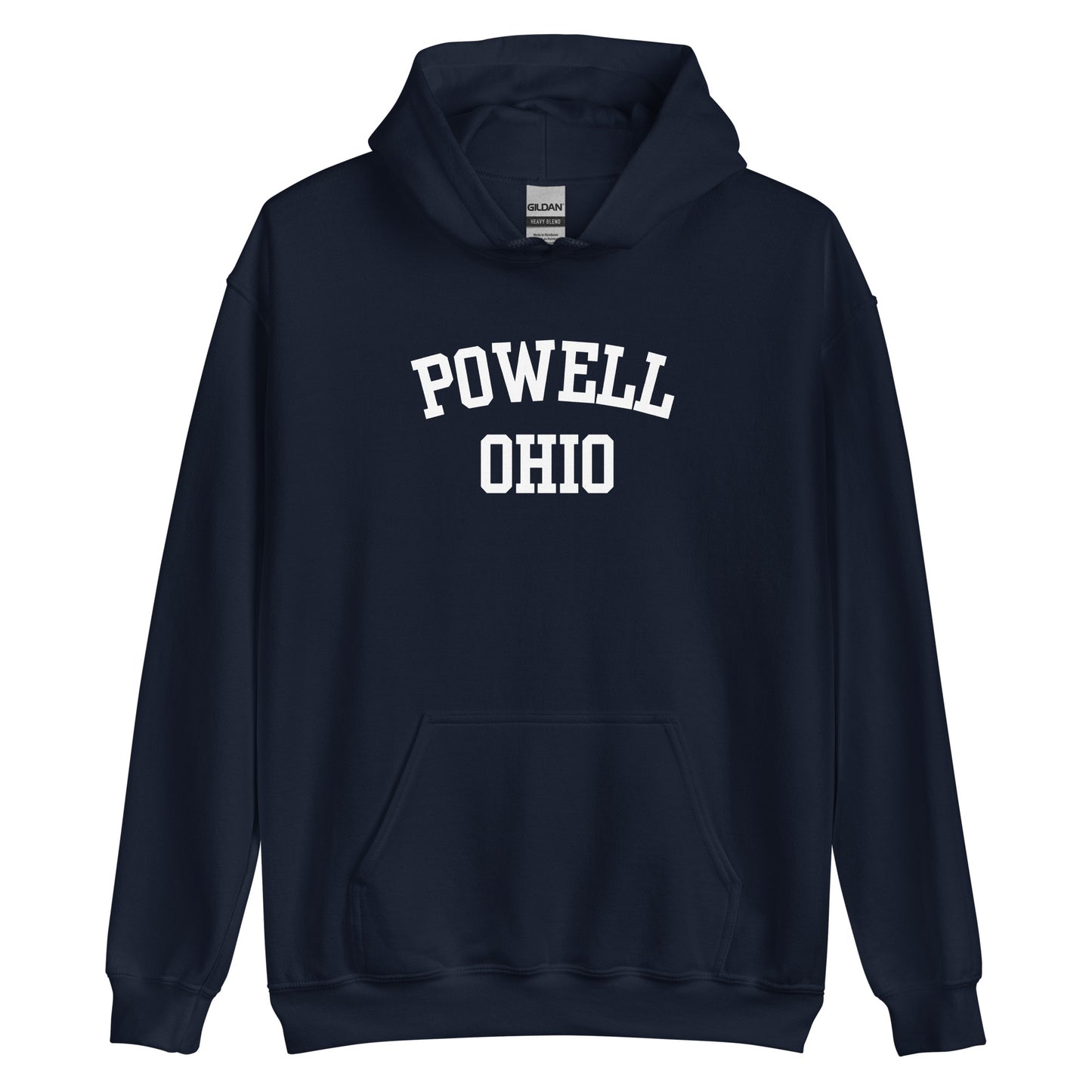Powell, Ohio Block Unisex Hoodie
