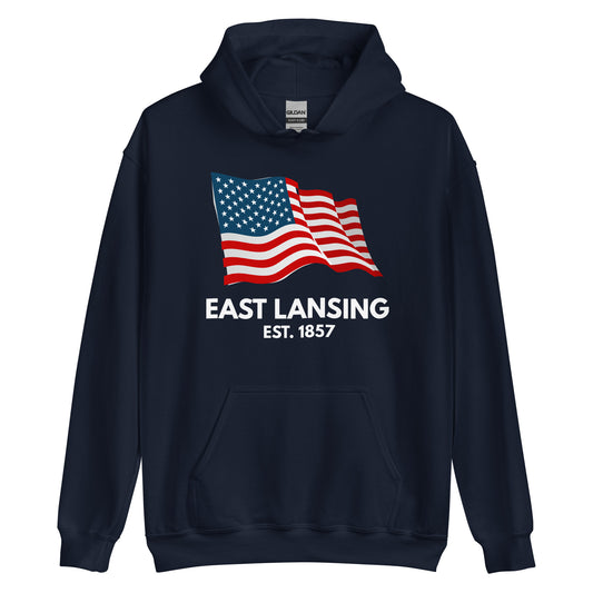 East Lansing Michigan Fourth of July Unisex Hoodie