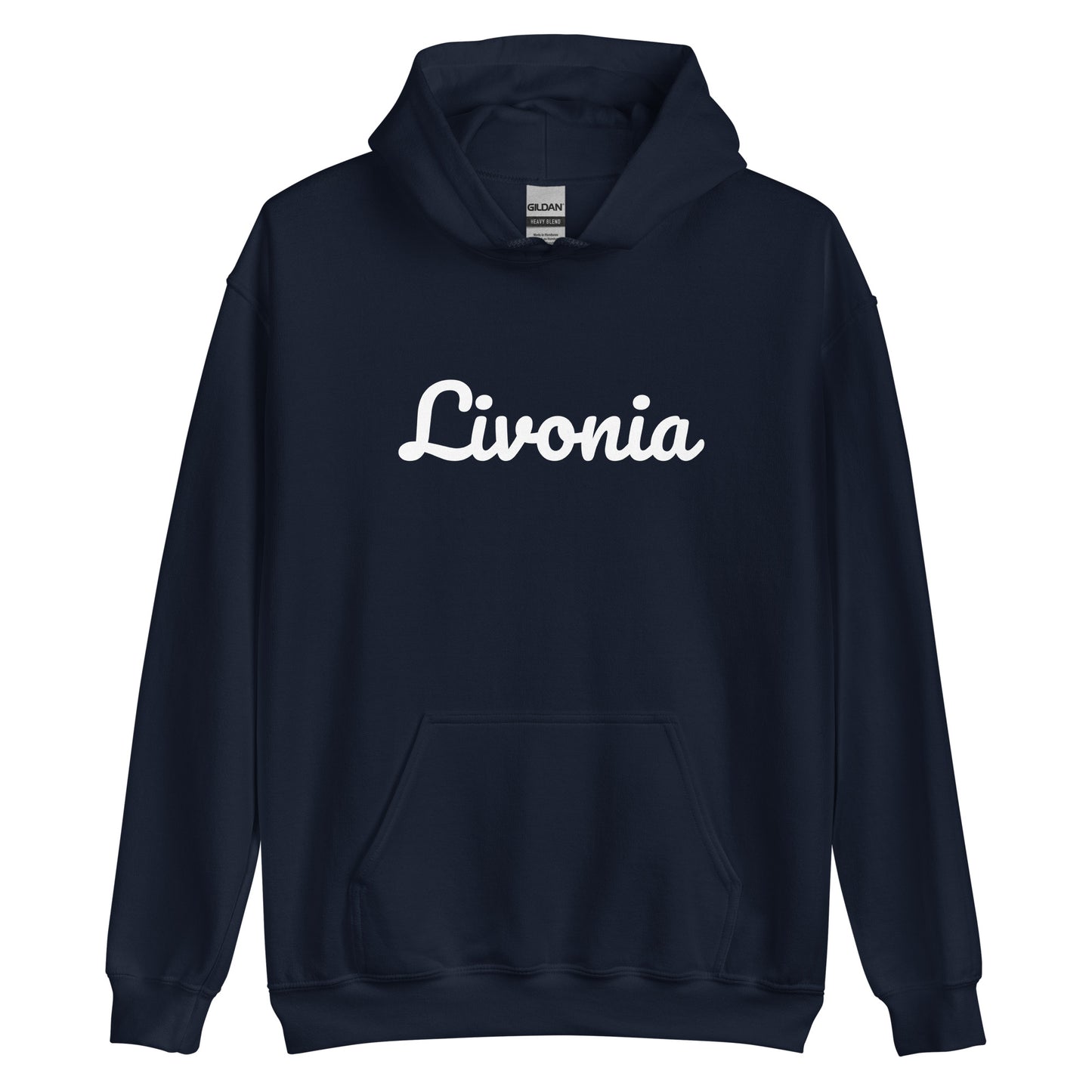 Livonia Michigan Solo Script Unisex Hoodie