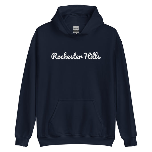 Rochester Hills, Michigan Solo Script Unisex Hoodie