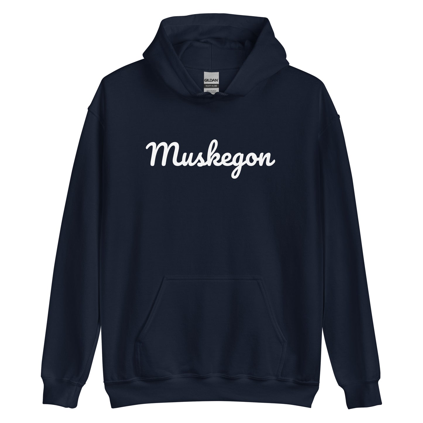 Muskegon, Michigan Solo Script Unisex Hoodie