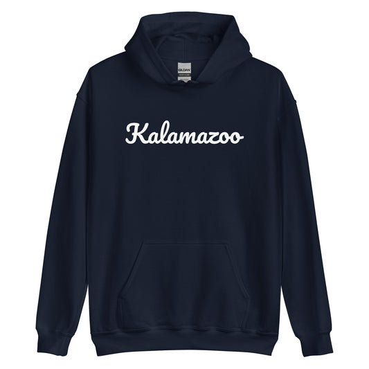 Kalamazoo, Michigan Solo Script Unisex Hoodie