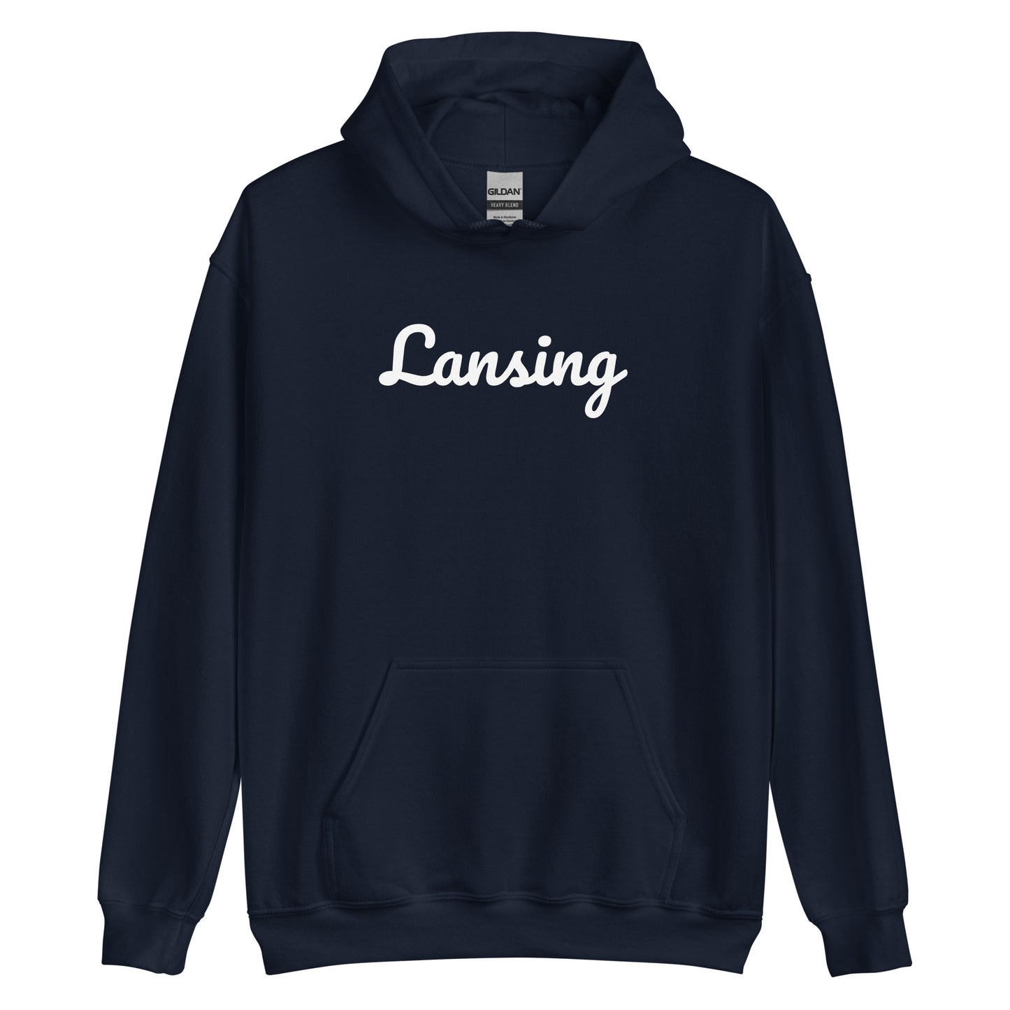 Lansing, Michigan Solo Script Unisex Hoodie