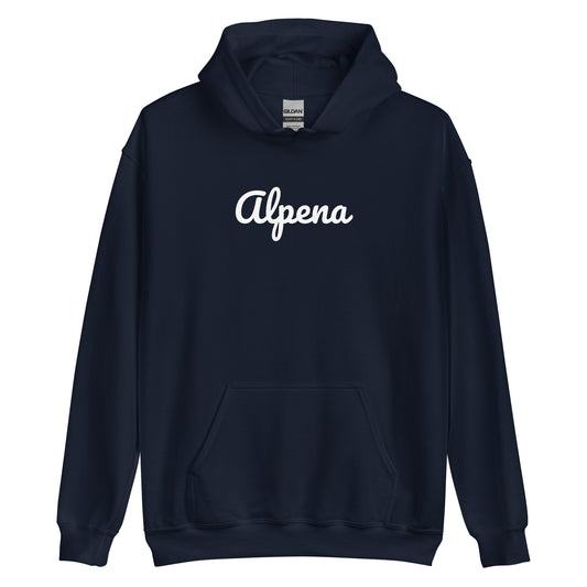 Alpena, Michigan Solo Script Unisex Hoodie