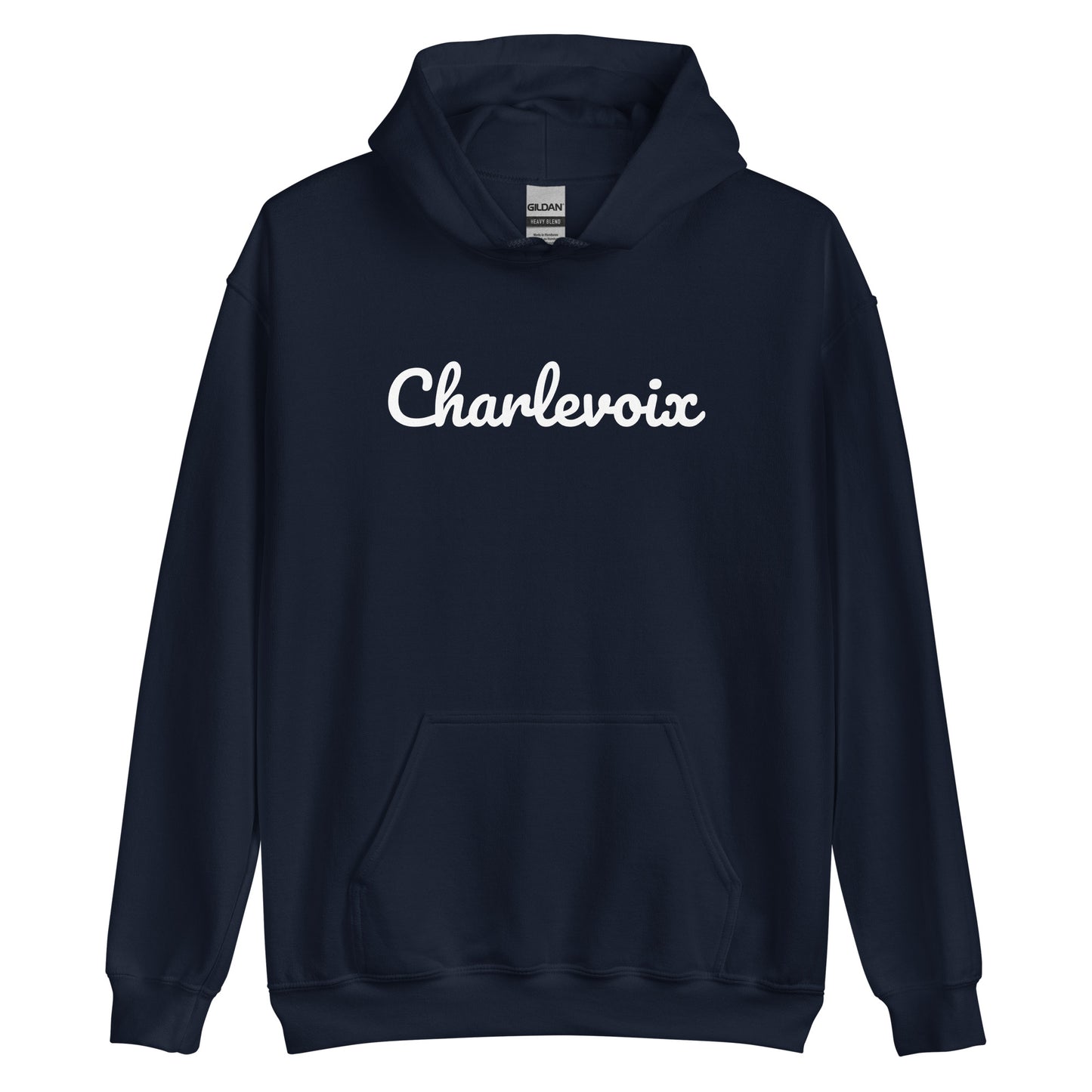 Charlevoix, Michigan Solo Script Unisex Hoodie