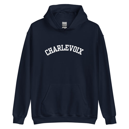 Charlevoix Michigan Block Solo Unisex Hoodie