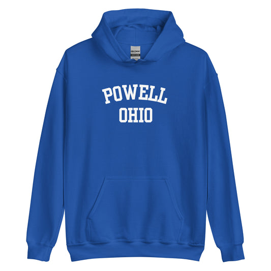 Powell, Ohio Block Unisex Hoodie
