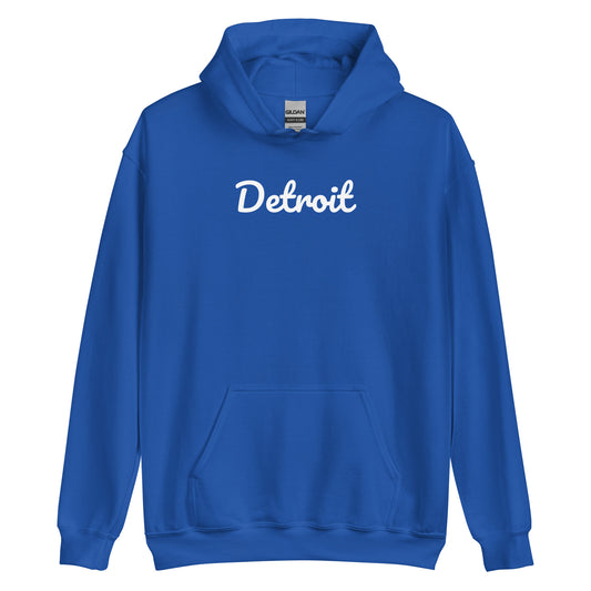 Detroit Michigan Solo Script Unisex Hoodie