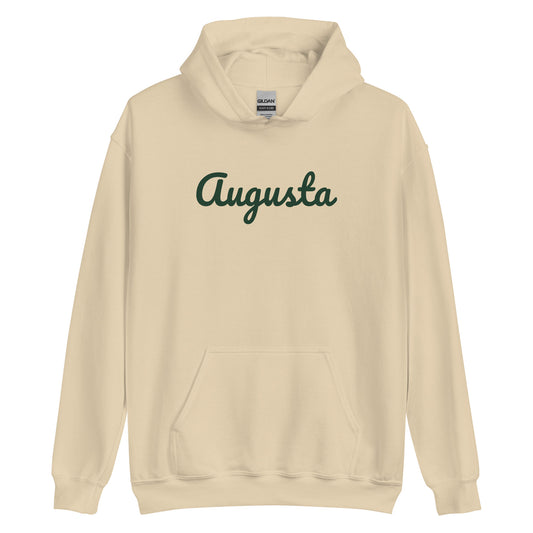 Augusta, Georgia - Green Logo - Solo Script Unisex Hoodie