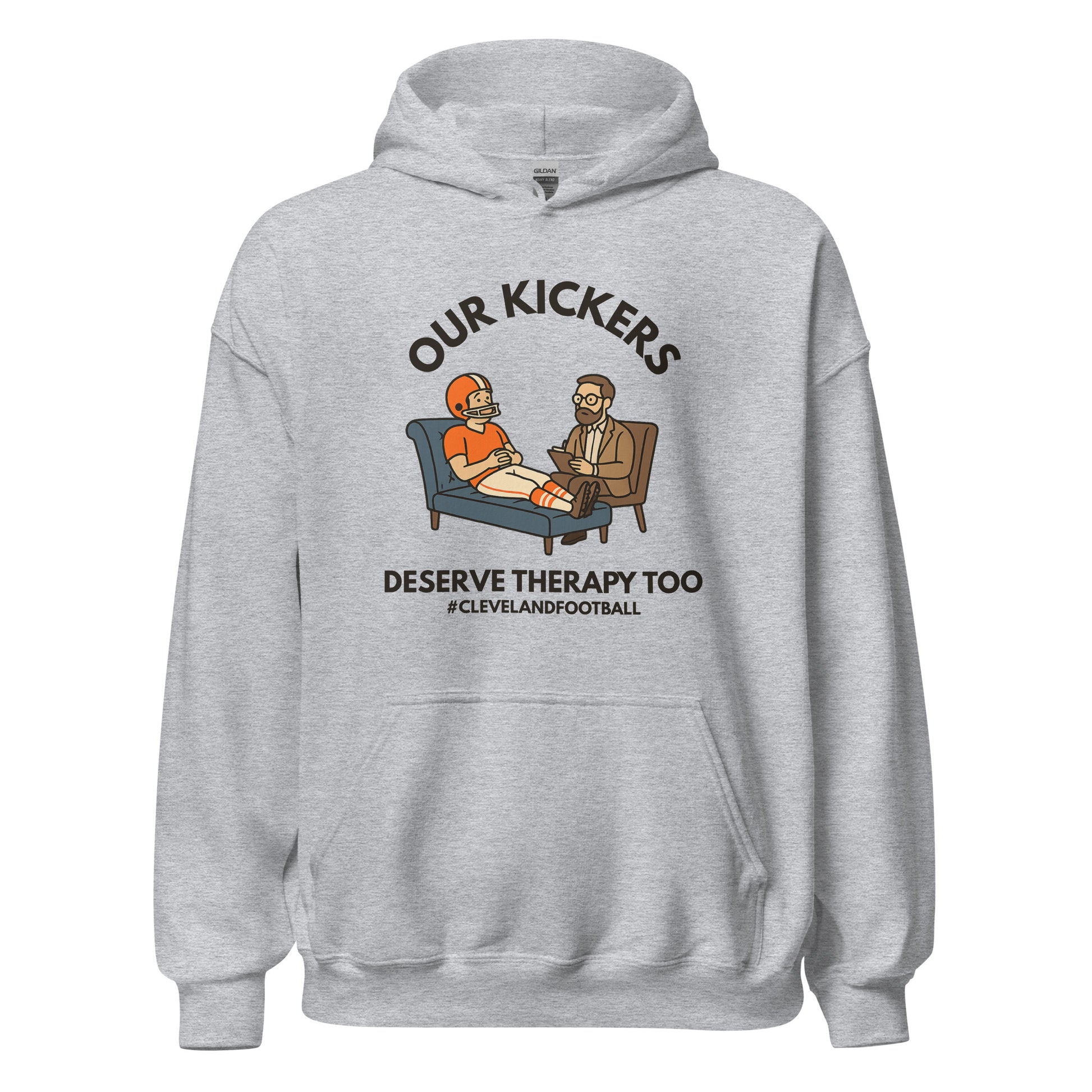 Cleveland Football Kicker Therapy Unisex Hoodie