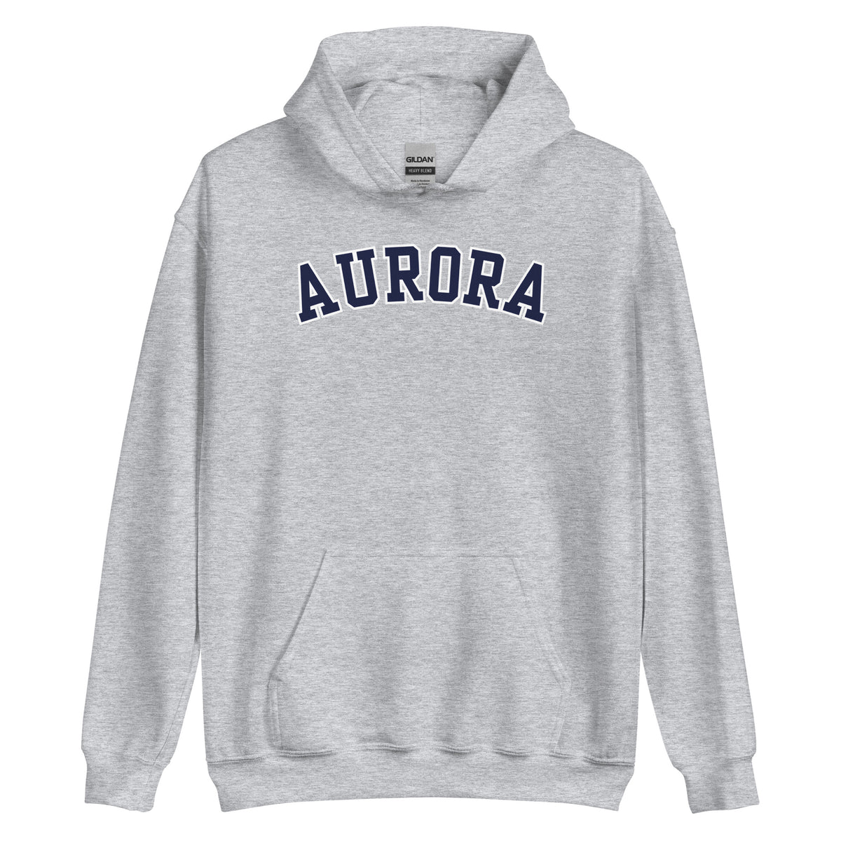 Aurora, Ohio Unisex Hoodie - Block Solo Outline
