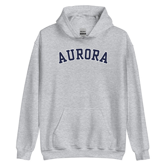 Aurora, Ohio Unisex Hoodie - Block Solo Outline