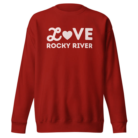 Rocky River Ohio Valentine's Day Crewneck Unisex Premium Sweatshirt