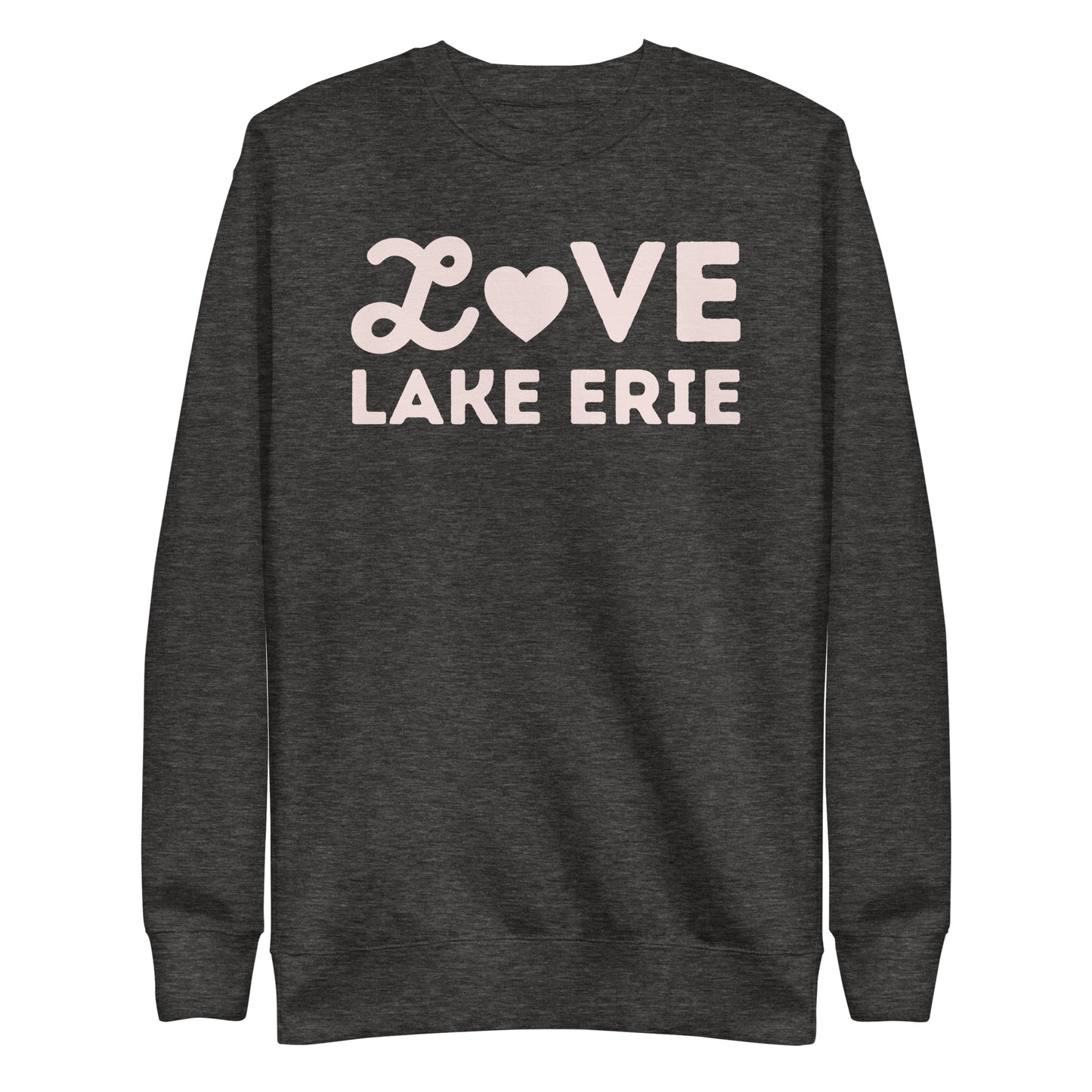 Lake Erie Valentine's Day Crewneck Unisex Premium Sweatshirt