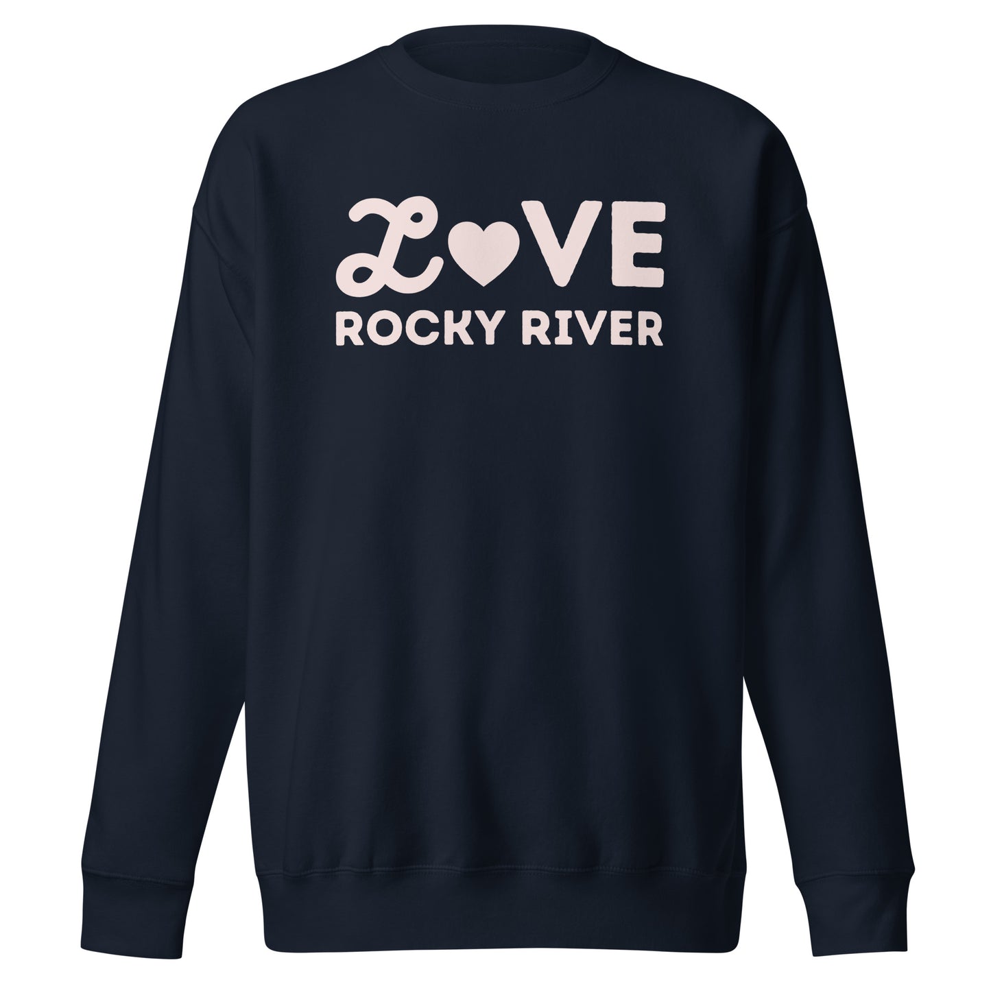 Rocky River Ohio Valentine's Day Crewneck Unisex Premium Sweatshirt
