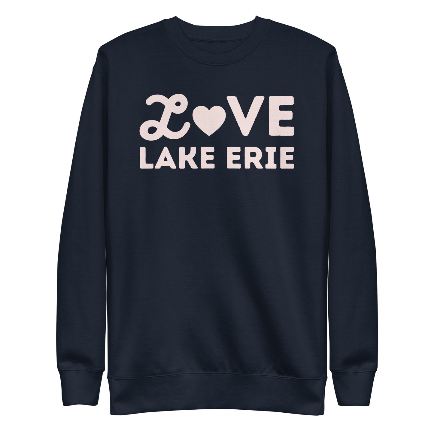 Lake Erie Valentine's Day Crewneck Unisex Premium Sweatshirt