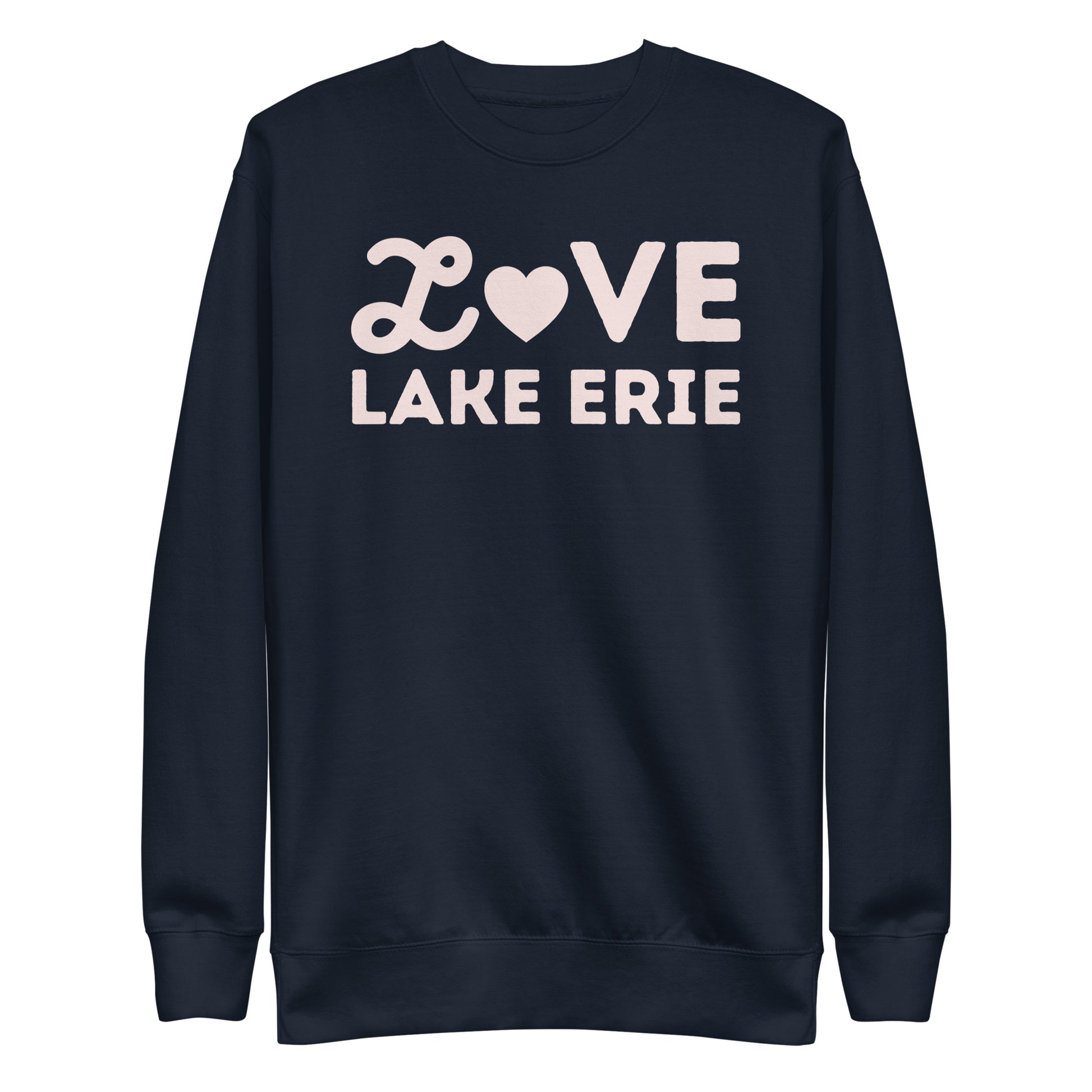 Lake Erie Valentine's Day Crewneck Unisex Premium Sweatshirt