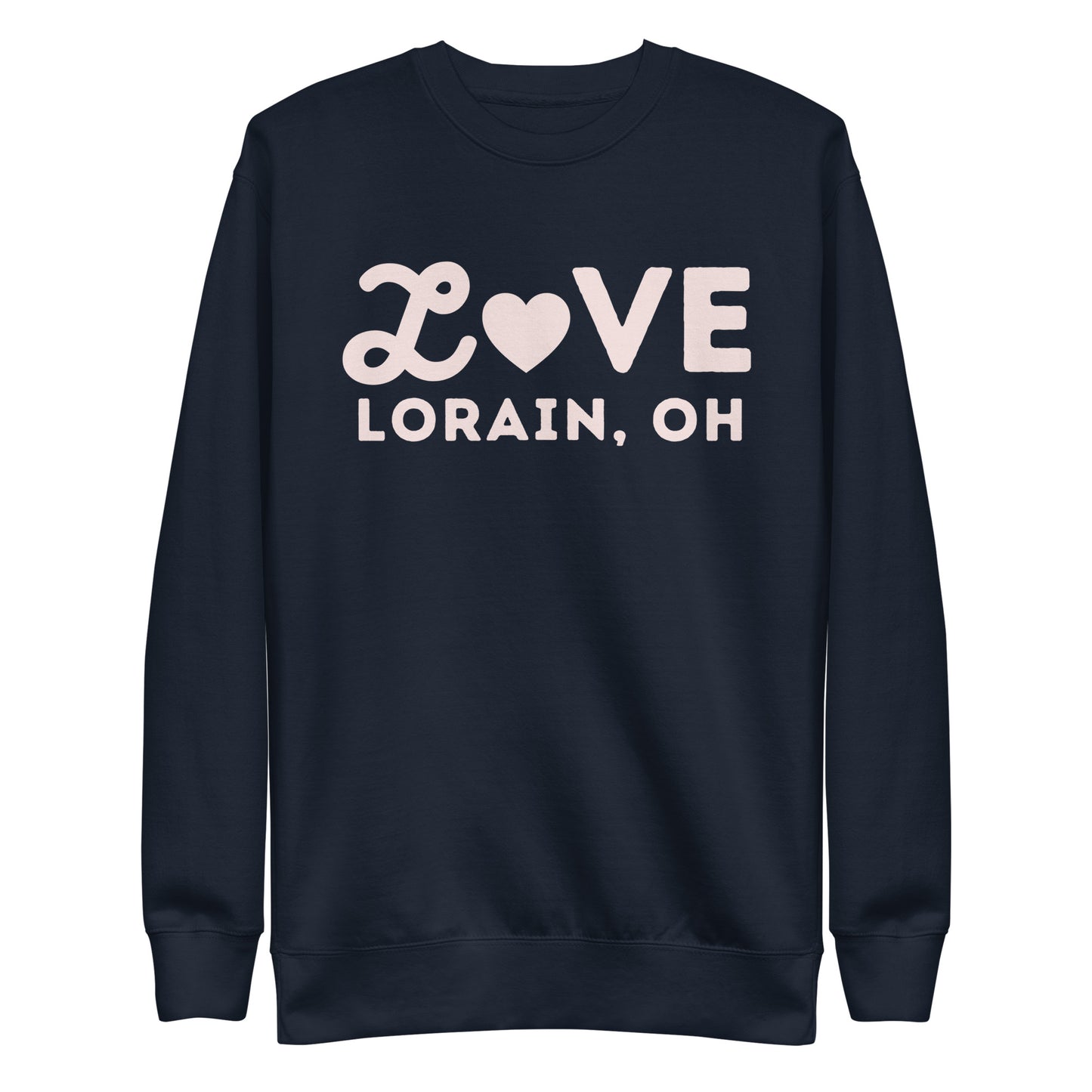 Lorain Ohio Valentine's Day Crewneck Unisex Premium Sweatshirt