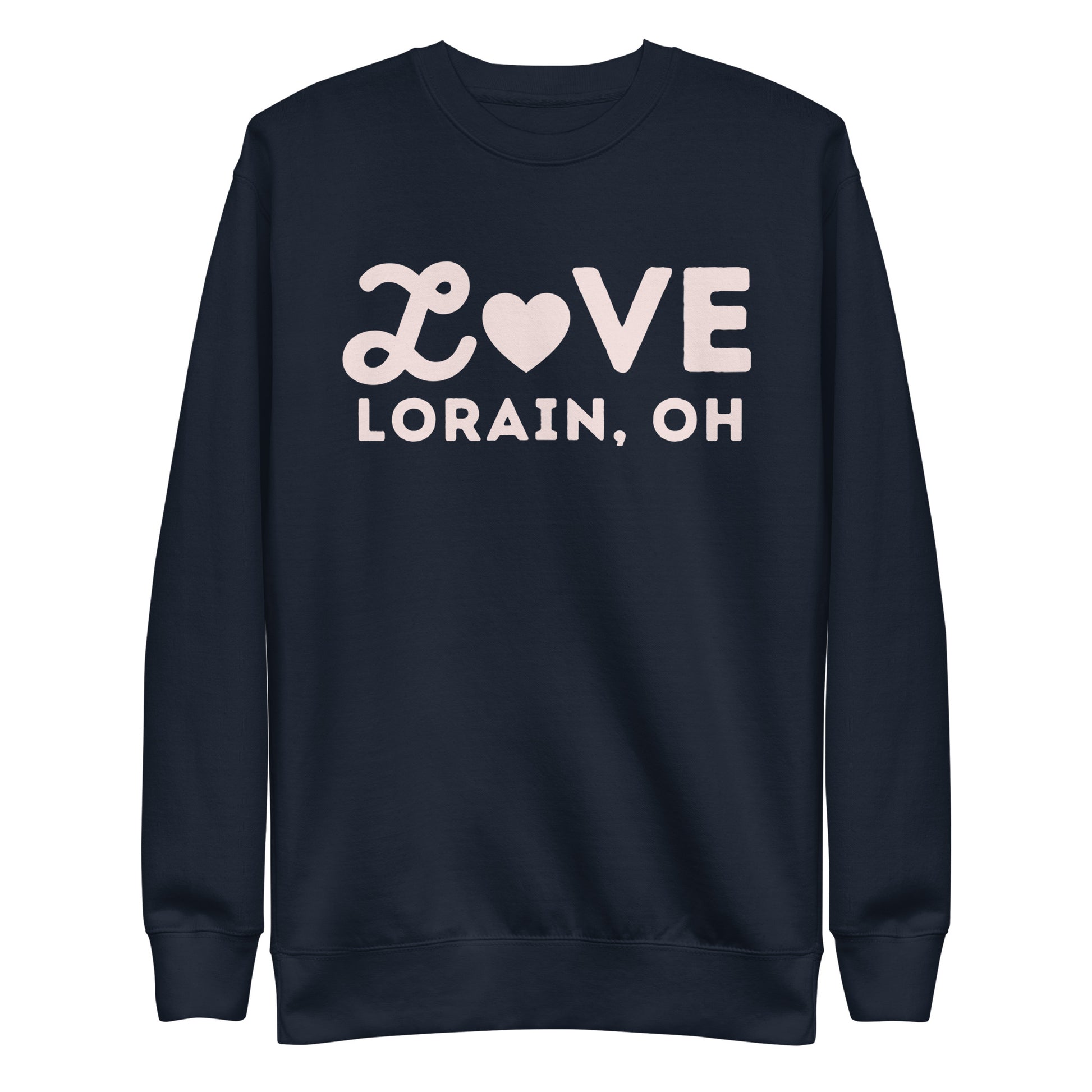 Lorain Ohio Valentine's Day Crewneck Unisex Premium Sweatshirt