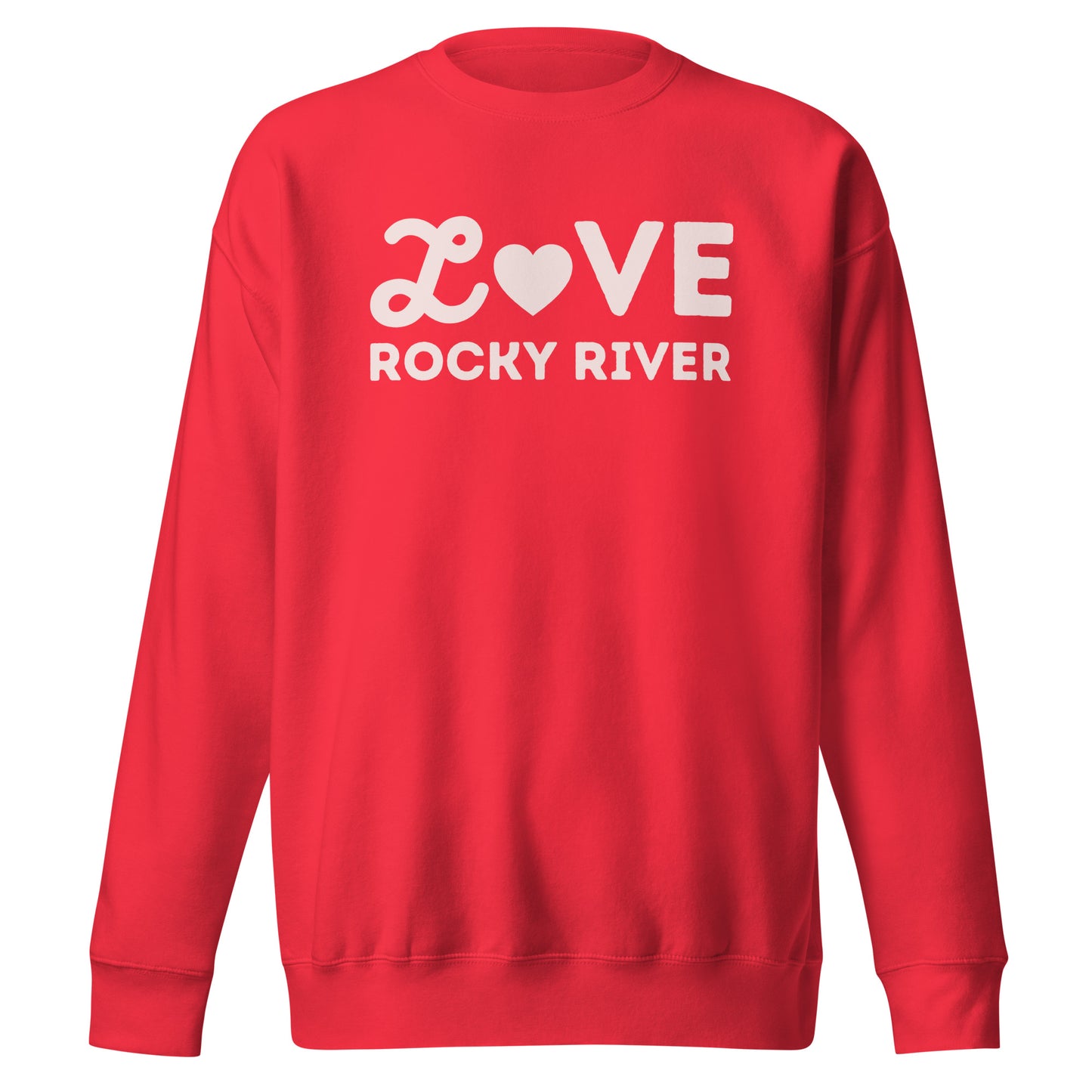 Rocky River Ohio Valentine's Day Crewneck Unisex Premium Sweatshirt