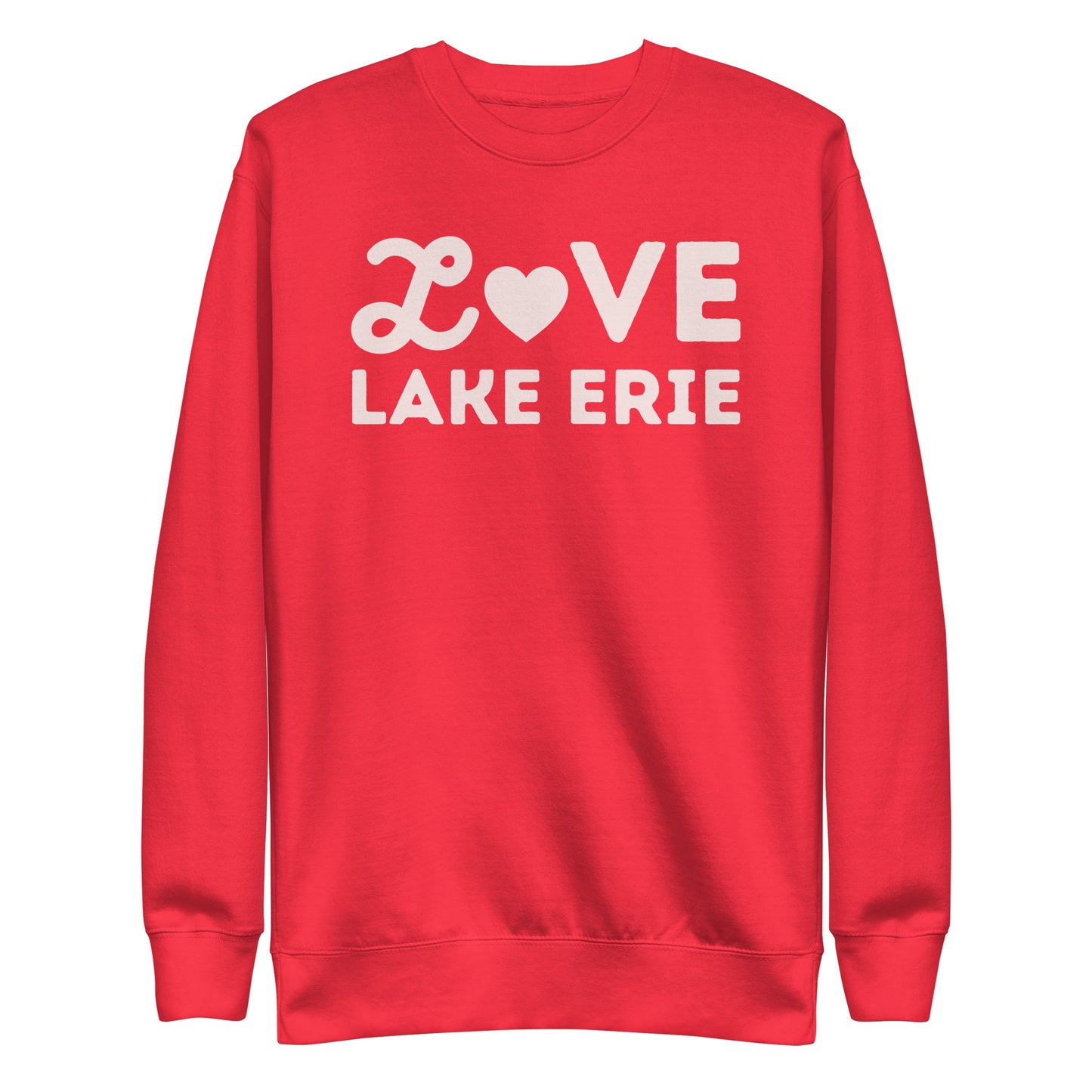 Lake Erie Valentine's Day Crewneck Unisex Premium Sweatshirt