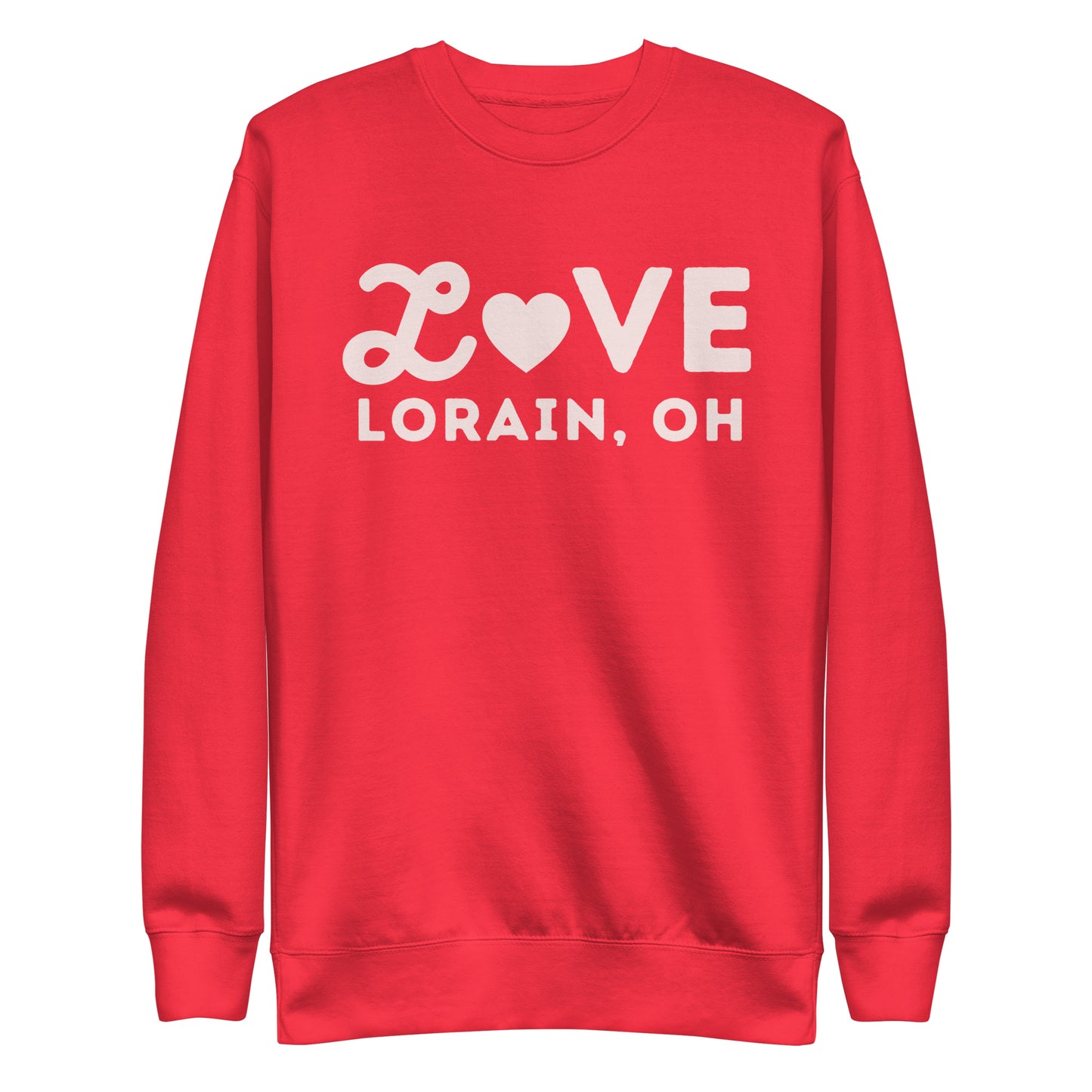 Lorain Ohio Valentine's Day Crewneck Unisex Premium Sweatshirt