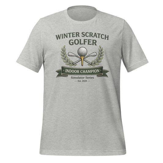 Winter Scratch Golfer Unisex T-shirt - Simulator