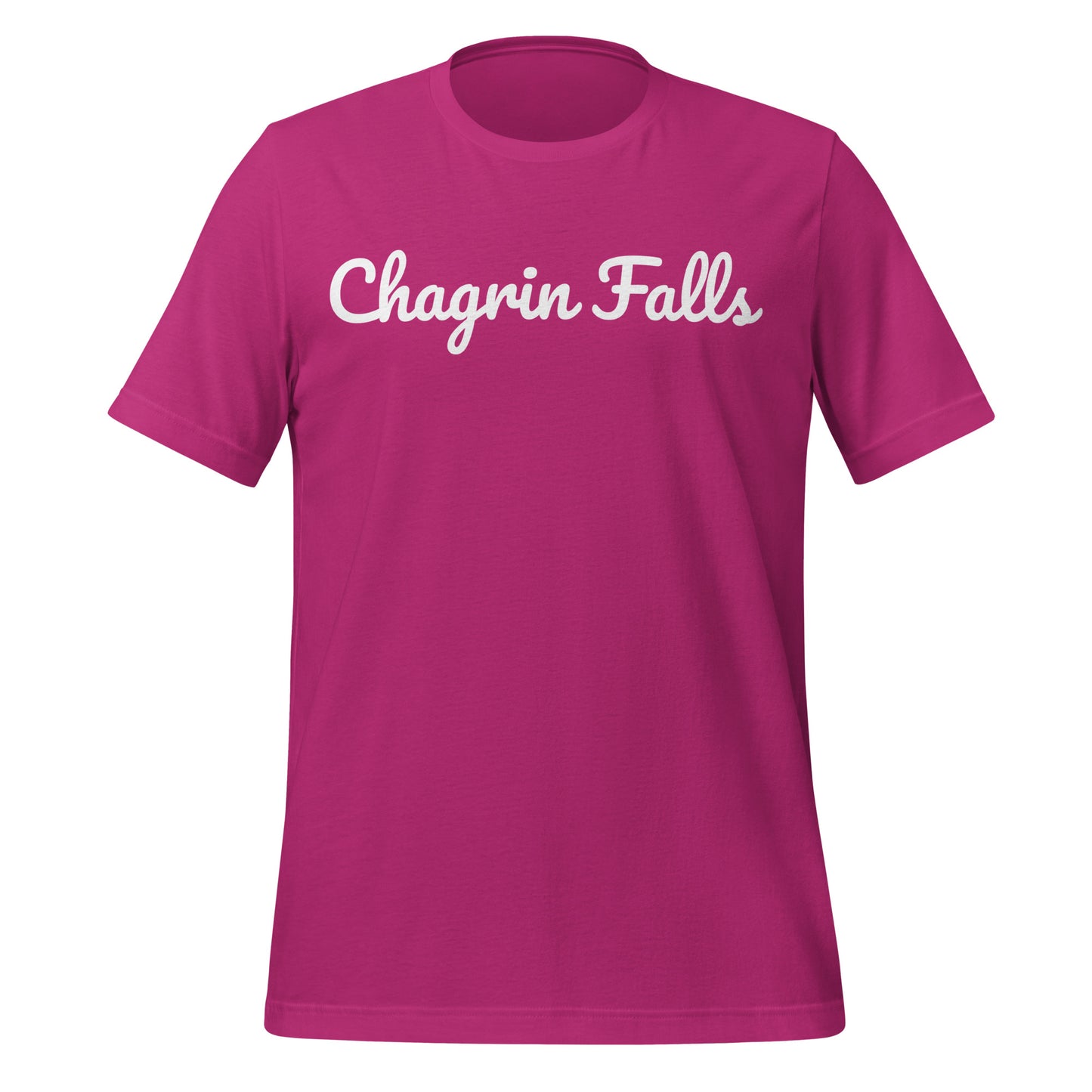 Chagrin Falls Ohio Solo Script Unisex t-shirt
