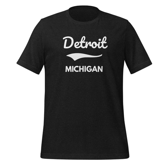 Detroit Michigan Script Short Sleeve Unisex T-Shirt