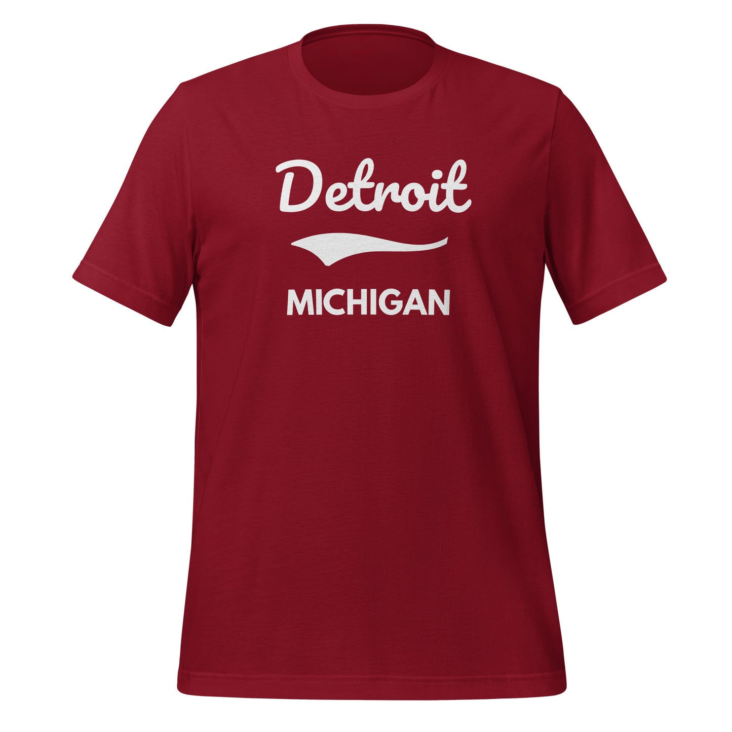 Detroit Michigan Script Short Sleeve Unisex T-Shirt