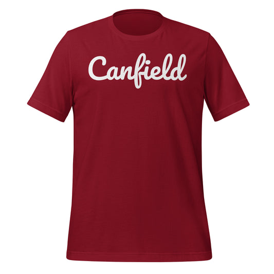 Canfield Ohio Solo Script Unisex t-shirt