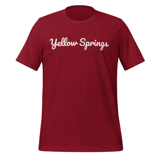 Yellow Springs Ohio Solo Script Unisex t-shirt