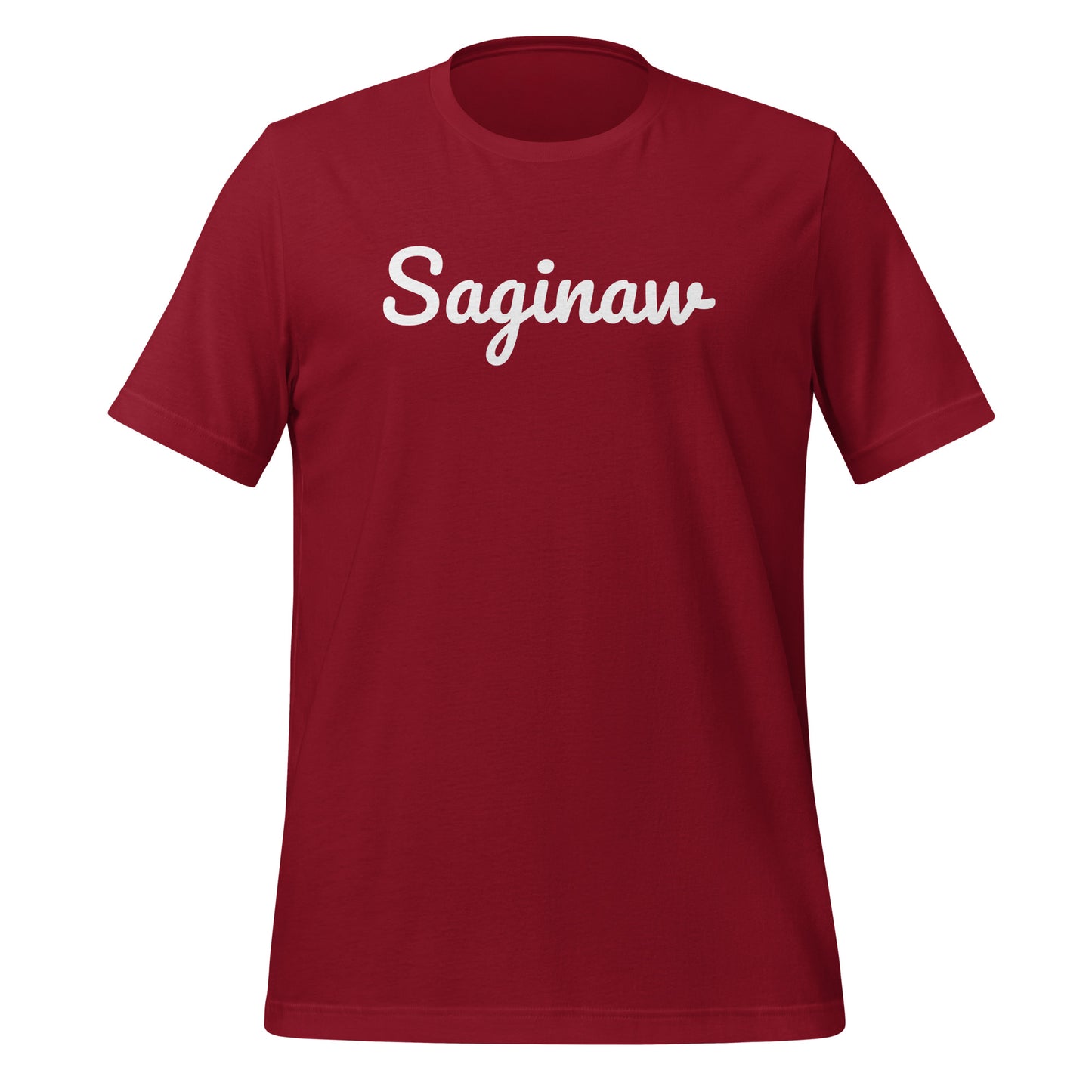 Saginaw Michigan Solo Script Unisex t-shirt