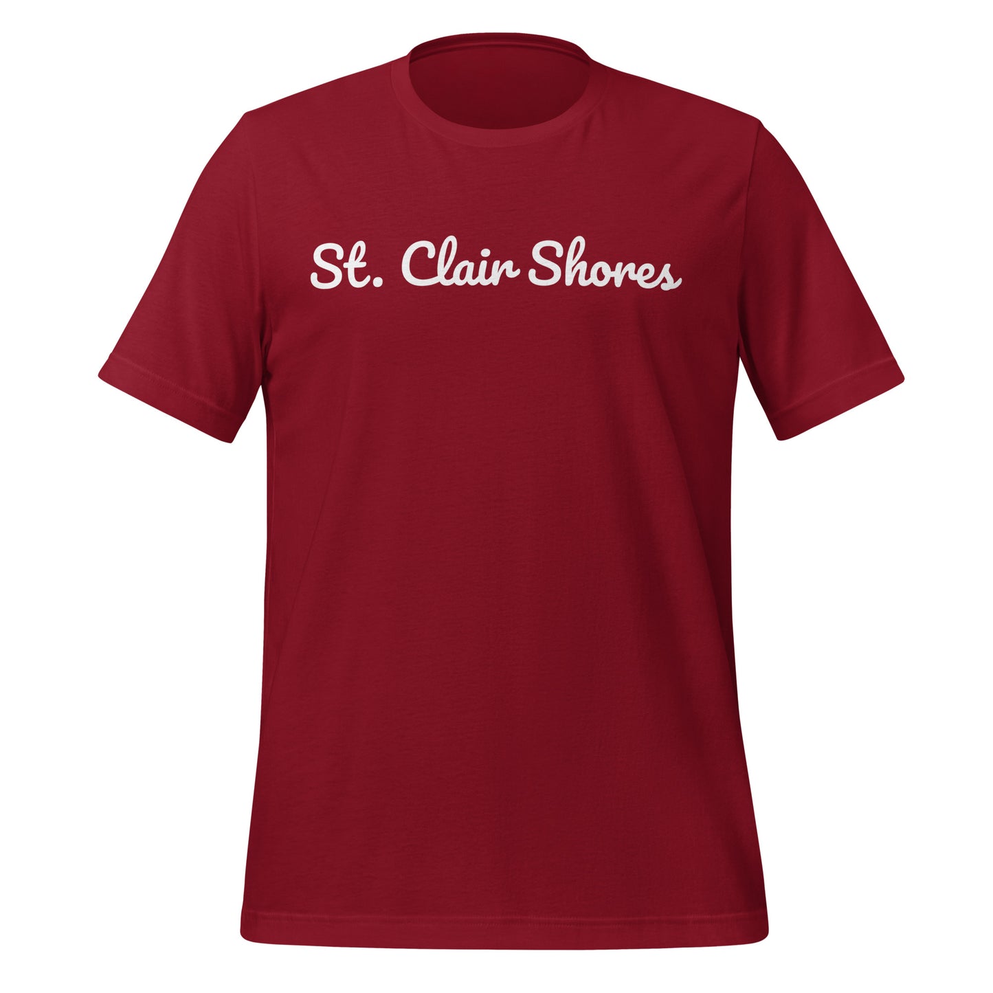 St. Clair Shores Michigan Solo Script Unisex t-shirt