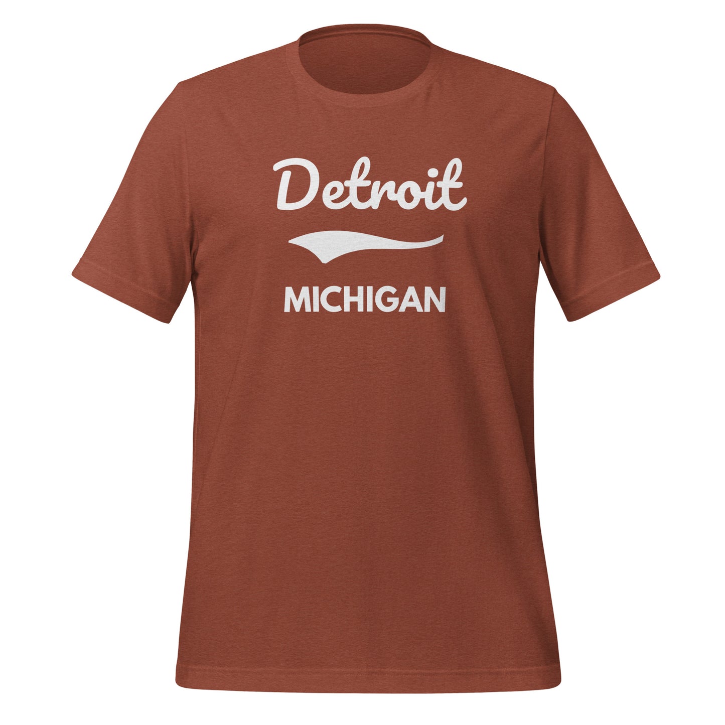 Detroit Michigan Script Short Sleeve Unisex T-Shirt