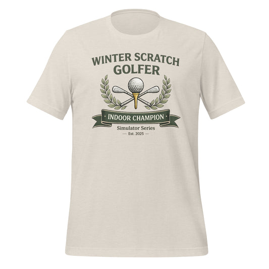Winter Scratch Golfer Unisex T-shirt - Simulator