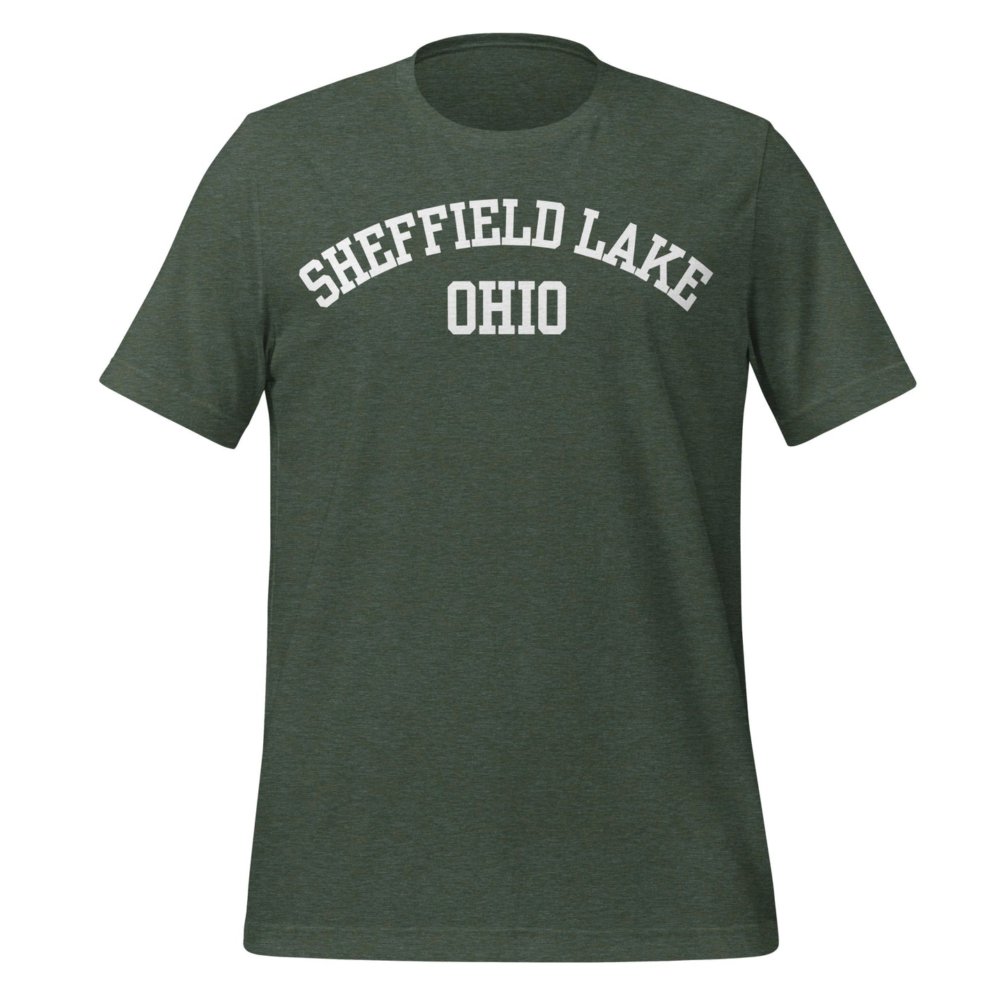 Sheffield Lake Ohio Block Short Sleeve Unisex t-shirt