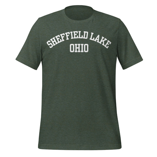 Sheffield Lake Ohio Block Short Sleeve Unisex t-shirt