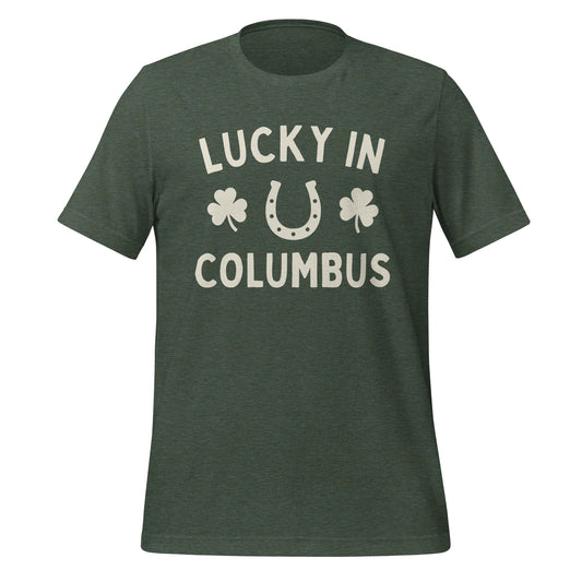 Lucky In Columbus, Ohio St. Patrick's Day Short Sleeve Unisex t-shirt