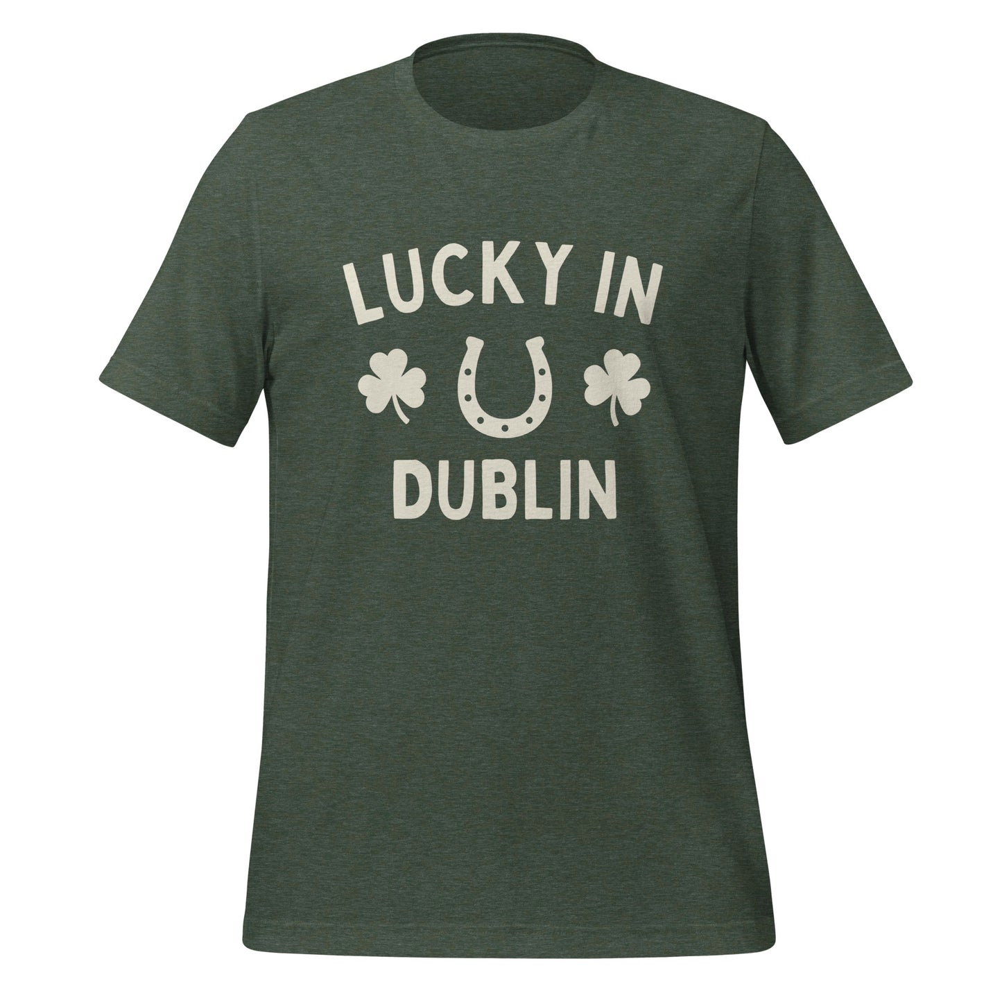 Lucky In Dublin, Ohio St. Patrick's Day Short Sleeve Unisex t-shirt
