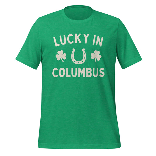 Lucky In Columbus, Ohio St. Patrick's Day Short Sleeve Unisex t-shirt