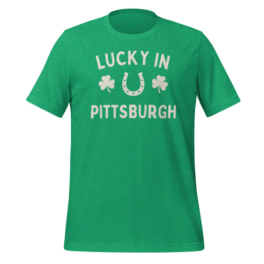 Lucky in Pittsburgh - St. Patrick's Day - Unisex t-shirt