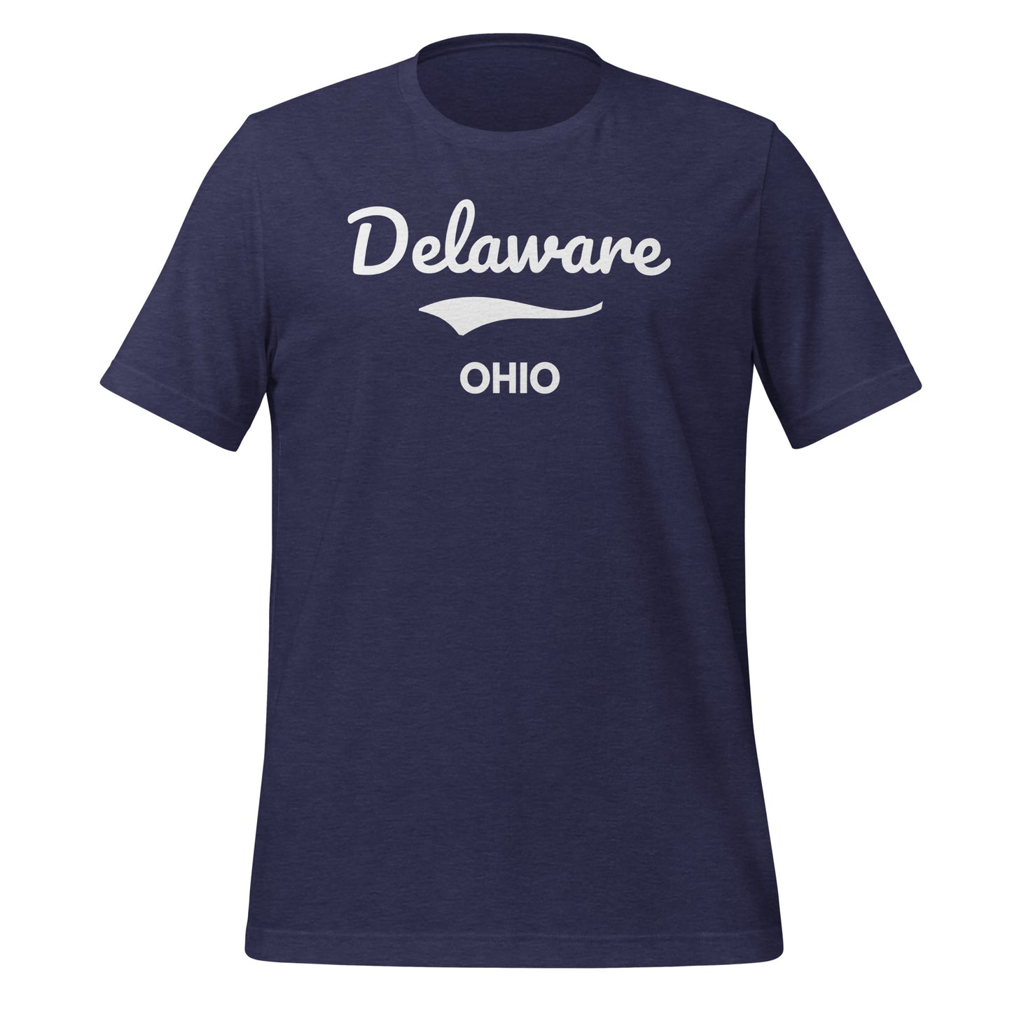 Delaware Ohio Script Short Sleeve Unisex t-shirt