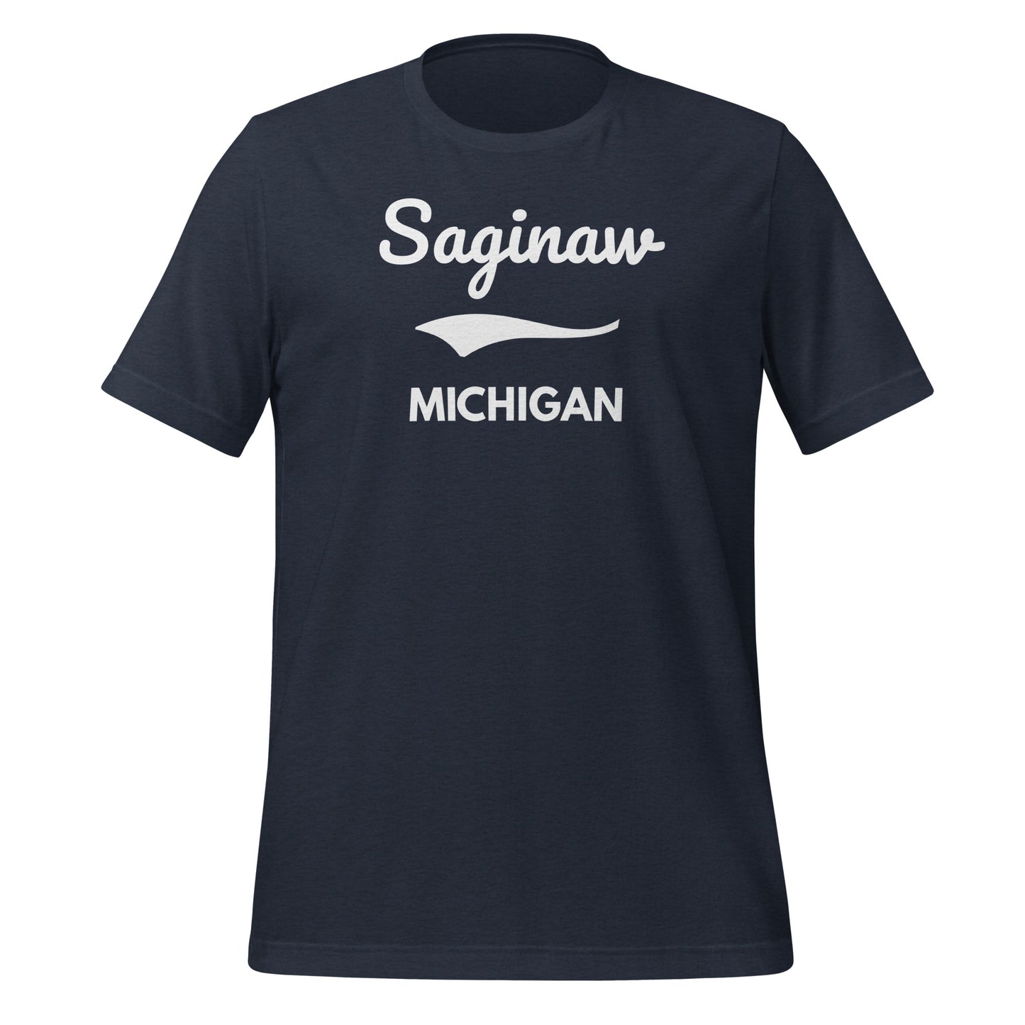 Saginaw Michigan Script Short Sleeve Unisex t-shirt