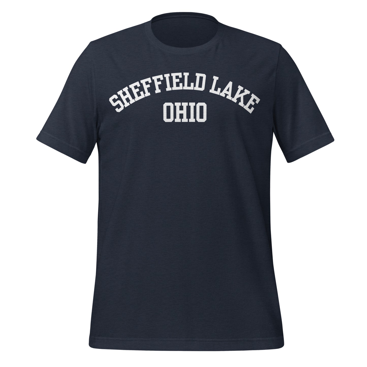 Sheffield Lake Ohio Block Short Sleeve Unisex t-shirt