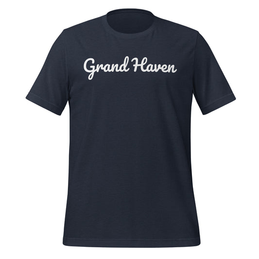 Grand Haven, Michigan Solo Script Unisex T-Shirt