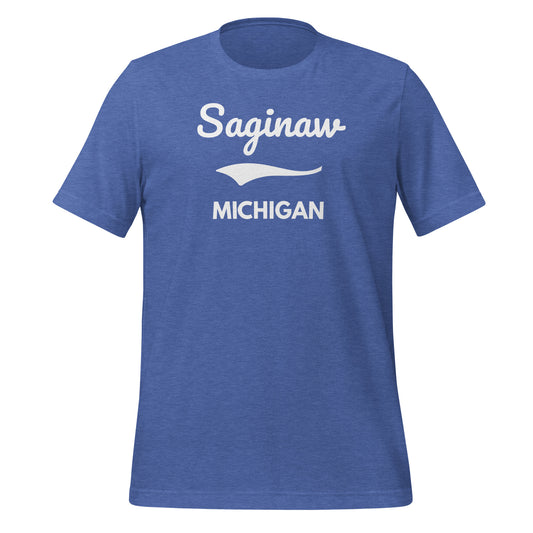 Saginaw Michigan Script Short Sleeve Unisex t-shirt