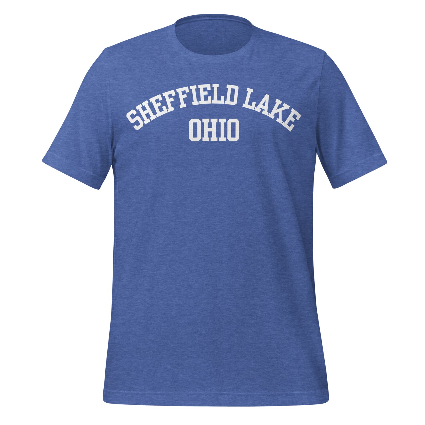 Sheffield Lake Ohio Block Short Sleeve Unisex t-shirt