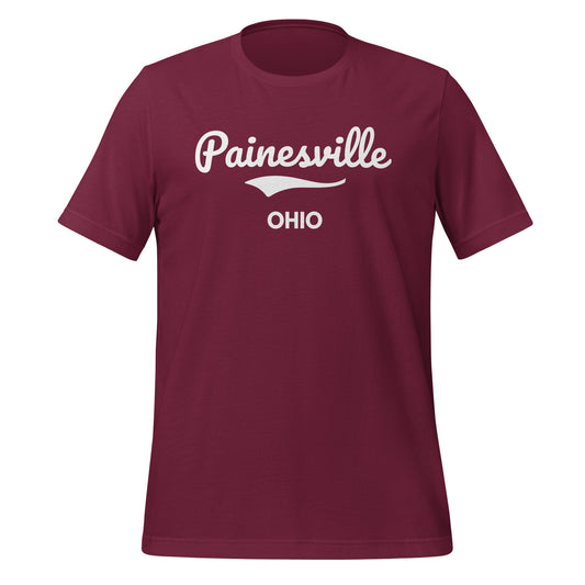 Painsville Ohio Script Short Sleeve Unisex T-shirt