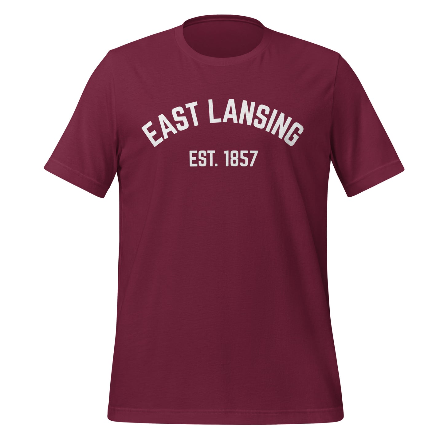 East Lansing Michigan Block Short Sleeve Unisex t-shirt